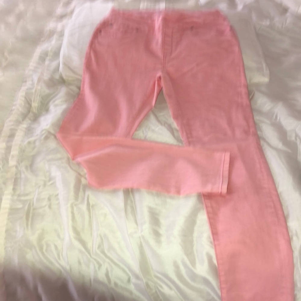 NEW Bluberry denim stretch pants pink sz 14